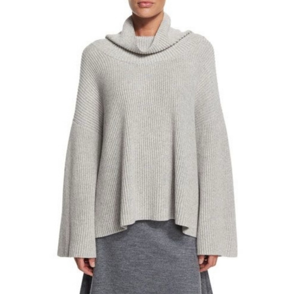The Row Kaima Cashmere Silk Cowl Neck Rib Knit Sweater Size X-Small
